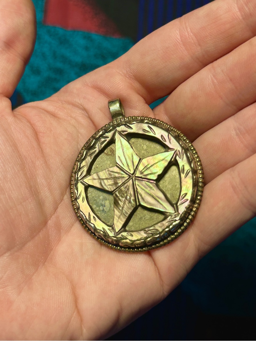 Carved Abalone Pendant